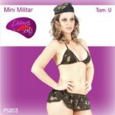 PS203-FANTASIA FEMININA PIMENTA SEXY MINI MILITAR