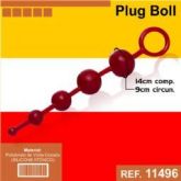 PLUG ANAL SEM VIBRO AEE 4 ESFERAS PLUG BOLL CORES VARIADAS