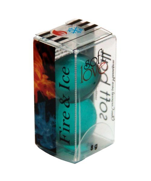 Fire e Ice excitante unissex, provoca sensação de choque térmico esquenta-esfria. Em cápsulas