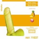 PROTESE AROM 14X13CM S/VIBRO C/ESCROTO S/VENTOSA AEE ABACAXI