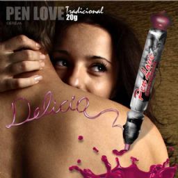 CANETA COMESTIVEL SICRET PEN LOVE TRAD 20G CEREJA - 00234