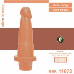 PROTESE 14X14CM COM VIBRO SEM ESCROTO SEM VENTOSA AEE PELE (