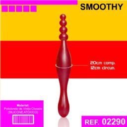PLUG ANAL SEM VIBRO AEE SMOOTHY VERMELHO (AC097V) - 02290