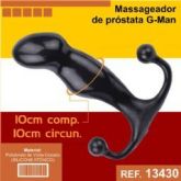 ESTIMULADOR DE PROSTATA G-MAN K-IMPORT PRETO (KT810P) - 1343