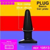 PLUG ANAL SEM VIBRO AEE BASICO PRETO (PLUG09) - 10513