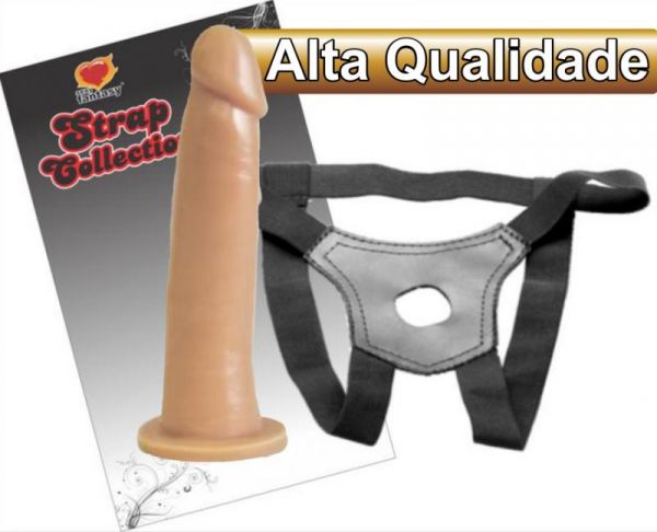 Cinto em Couro com Pênis Realístico